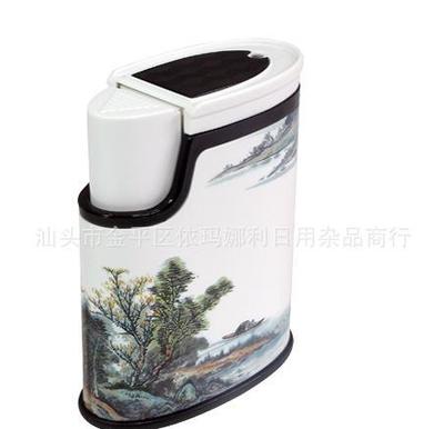 山水畫國畫筒自動按壓瓶中國風(fēng)盒 商務(wù)禮品新寵，日用雜品中的文化藝術(shù)品