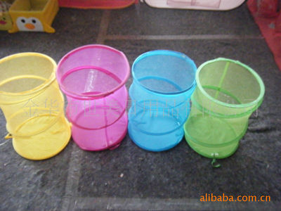 廠家直銷！小號彩網(wǎng)儲物桶/臟衣桶/雜物桶庫存現(xiàn)貨，數(shù)量有限速搶購